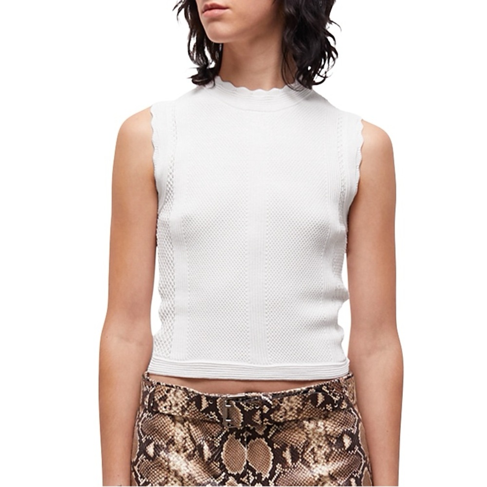 The Kooples
Romantic Mixed Knit Crop Top BLACK